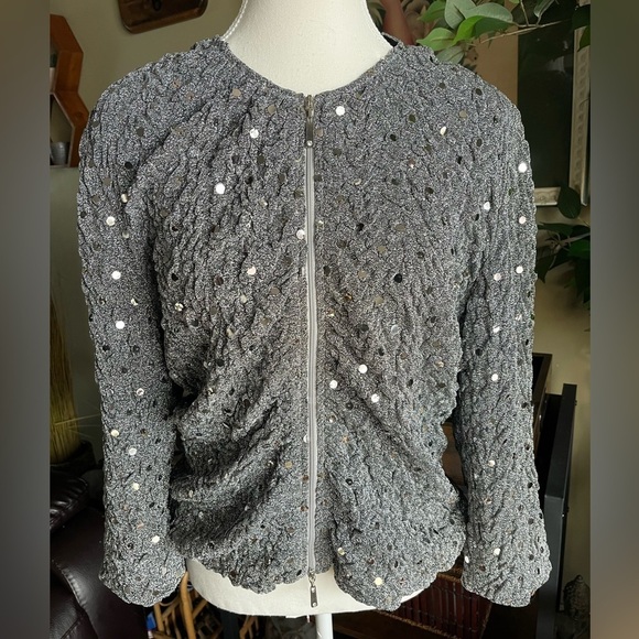 Joseph Ribkoff Sequin Textured Jacket - Picture 11 of 13